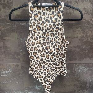Leopard print bodysuit top. Animal Print Tank Top